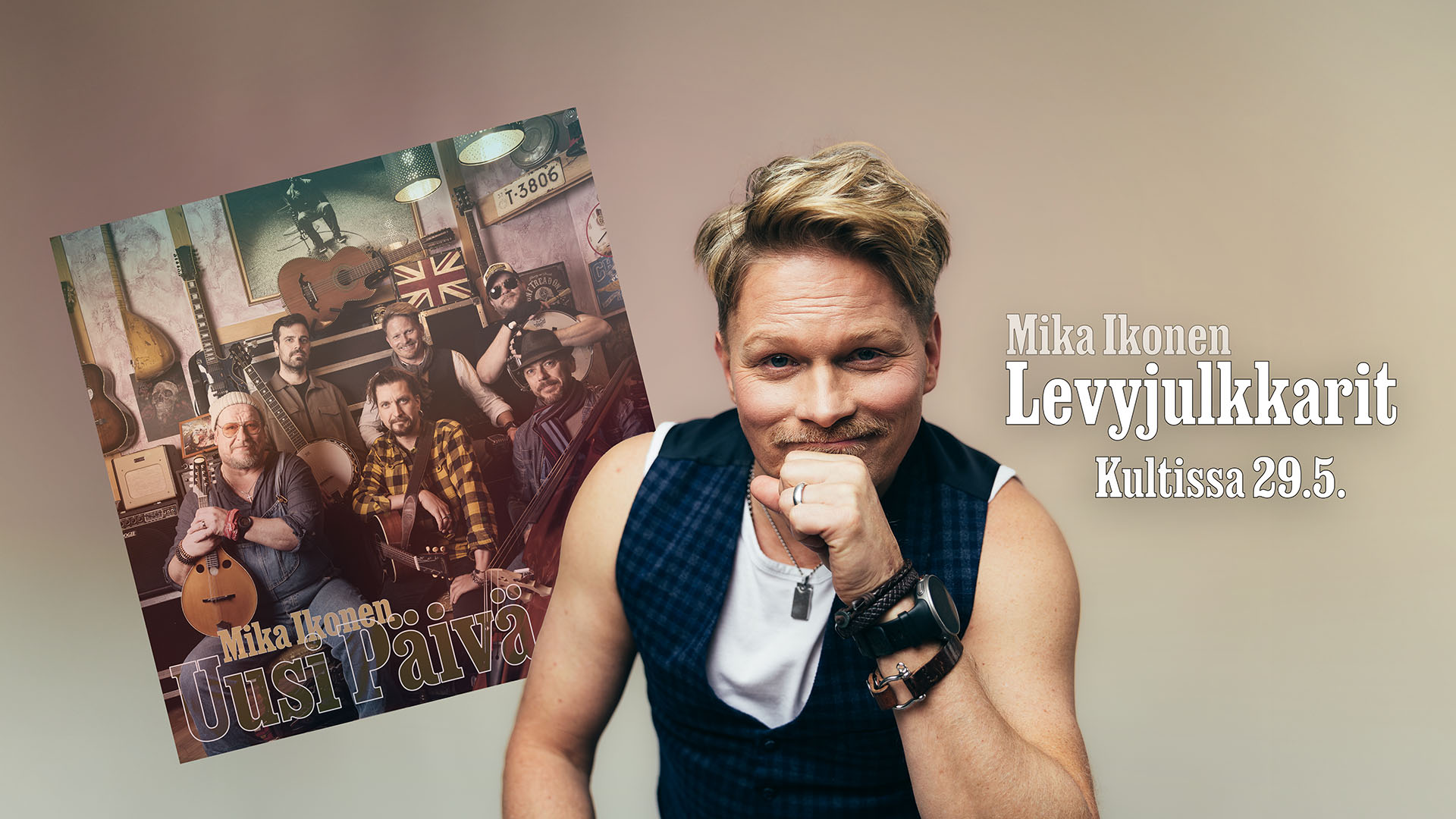 Mika Ikosen levyjulkkarit to 29.5.2025 KULT Helsingin Kulttuuritalo