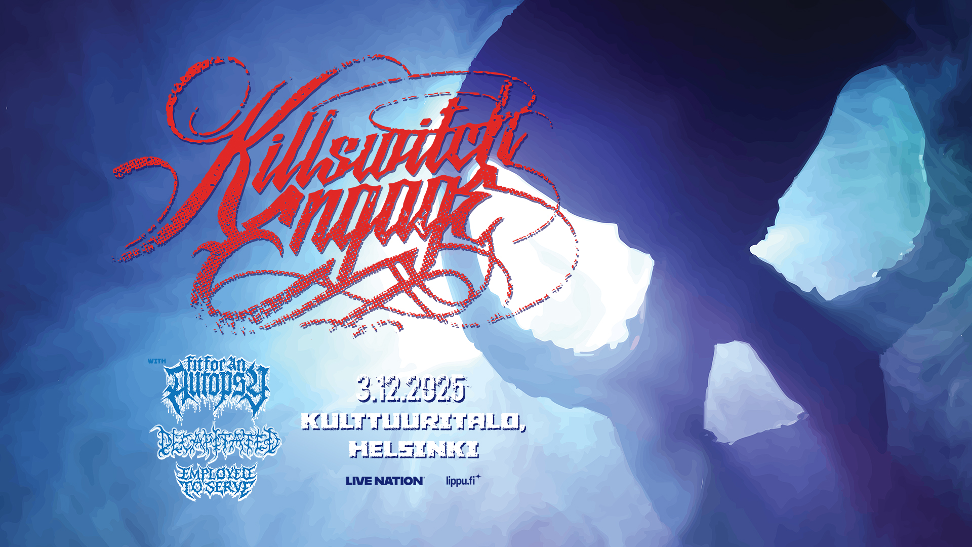 Killswitch Engage Helsingin Kulttuuritalolla ke 3.12.2025