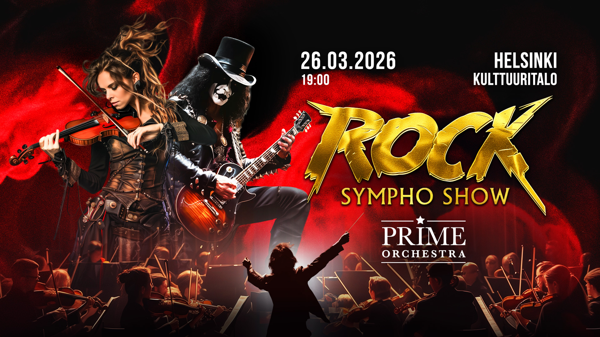 Rock Sympho Show 26.3.2026  Kulttuuritalo, Helsinki