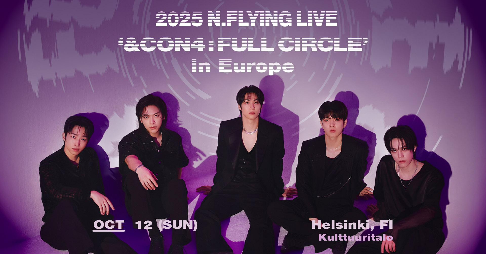 K-band N.Flying is performing in Kulttuuritalo Helsinki on 12th October 2026.