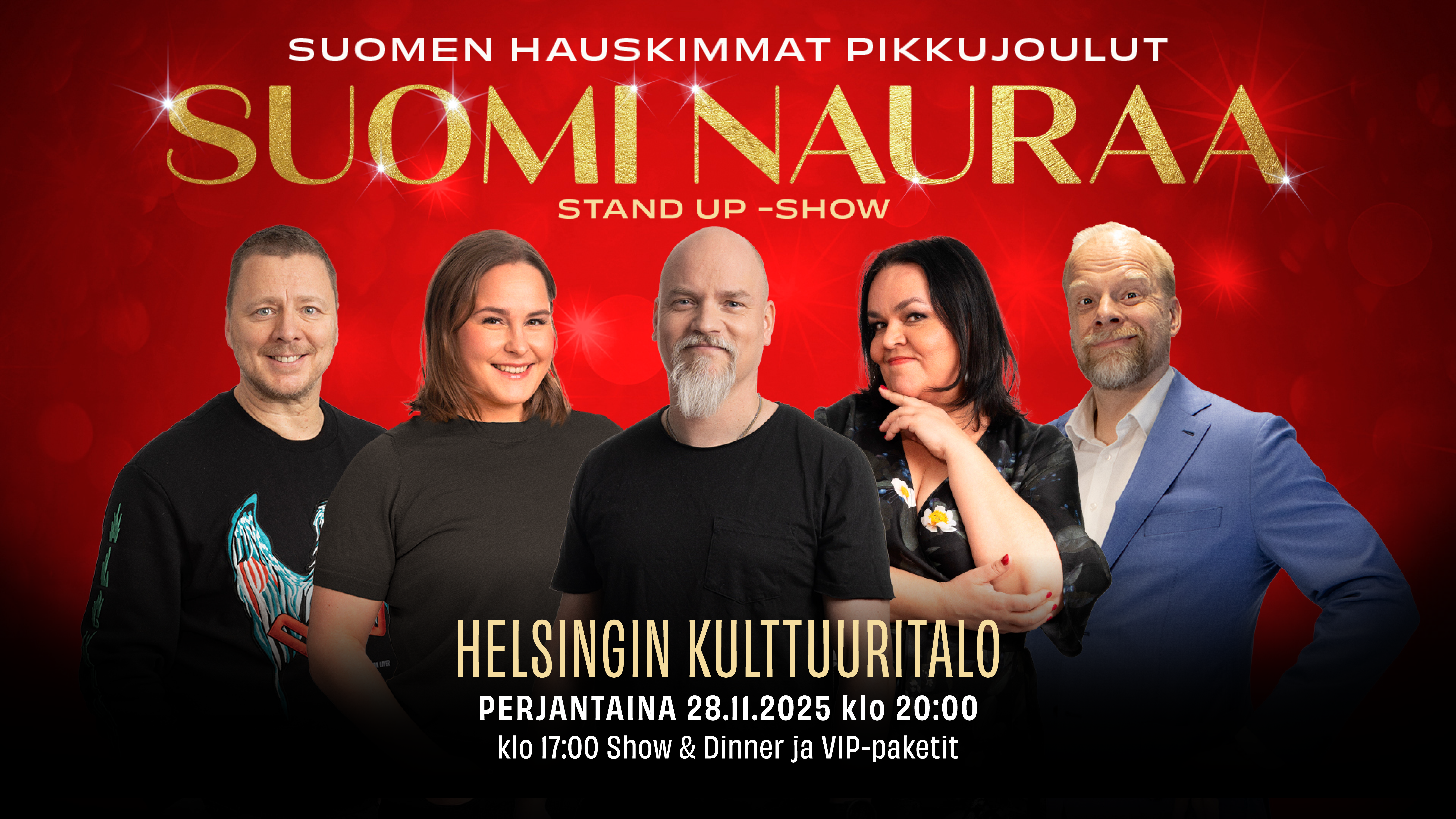 Suomi Nauraa stand up 28.11.2025 Kulttuuritalo Helsinki