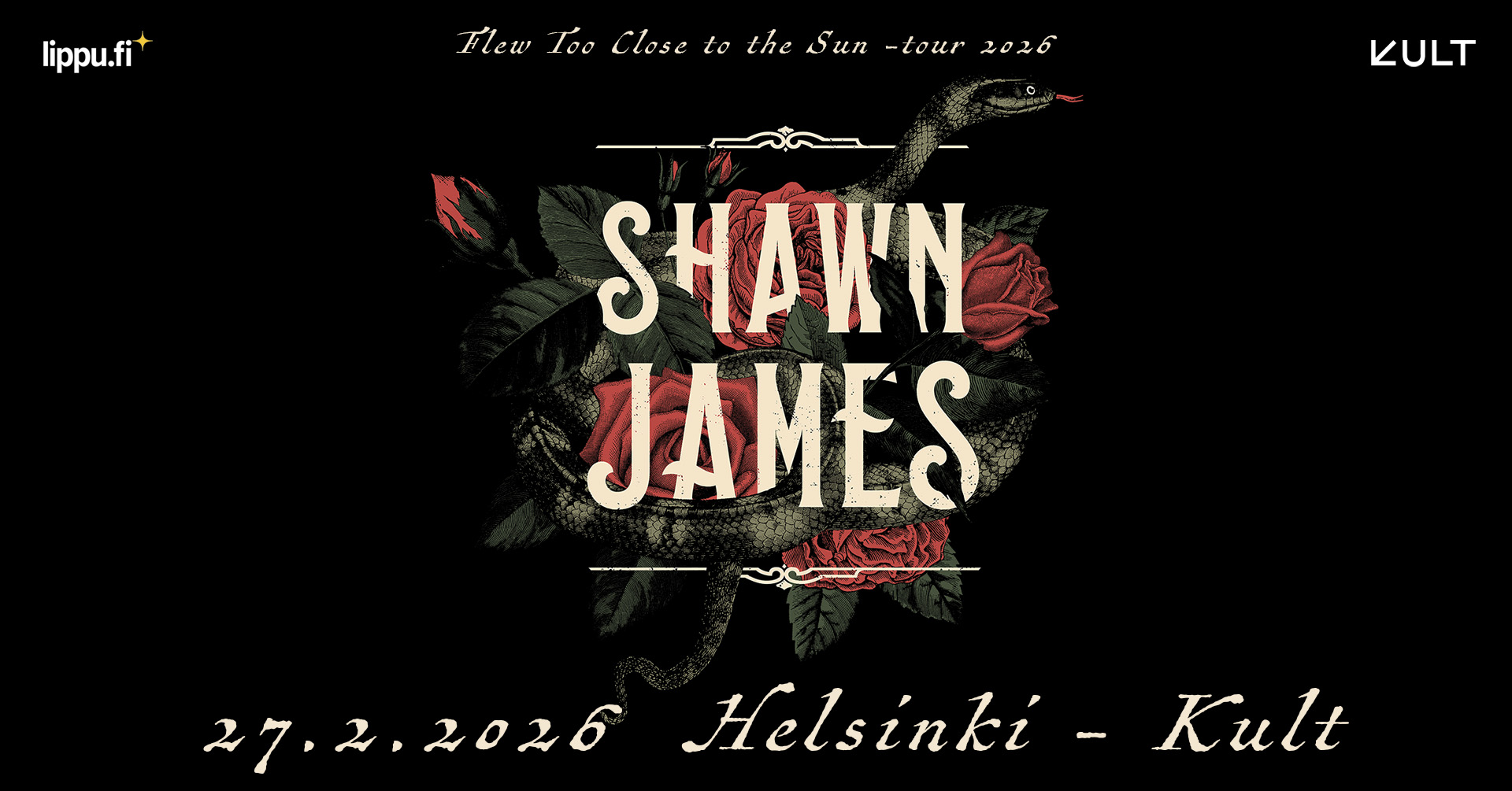 Shawn James KULT-klubi Kulttuuritalo 27.2.2026