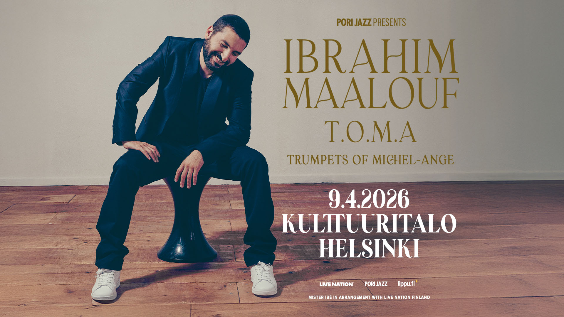 Ibrahim Maalouf Kulttuuritalolle huhtikuussa 2026