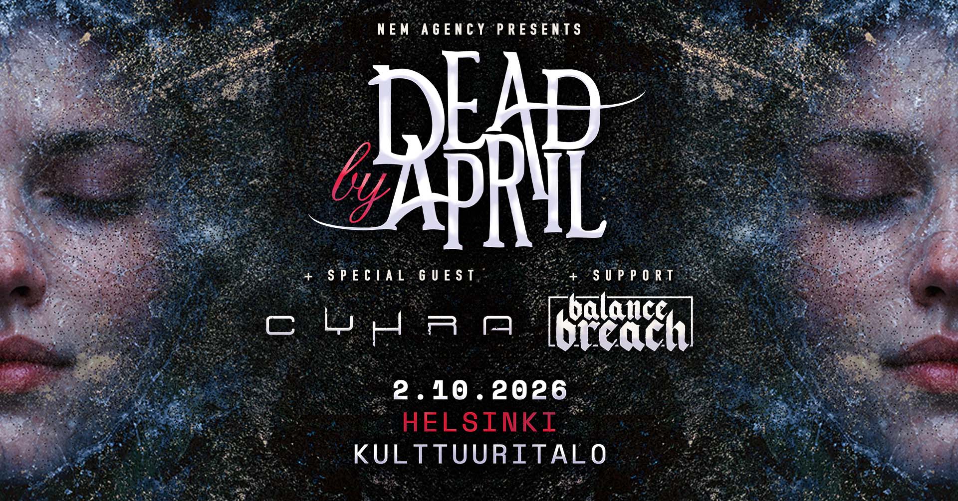 Dead by April Helsinkiin lokakuussa 2026
